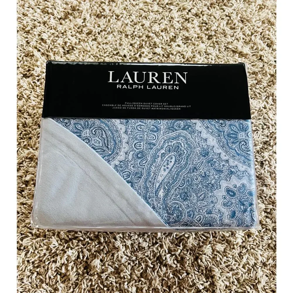 NEW❤️LAUREN RALPH LAUREN Bantry Paisley Cotton Full/Queen Duvet Cover Sets